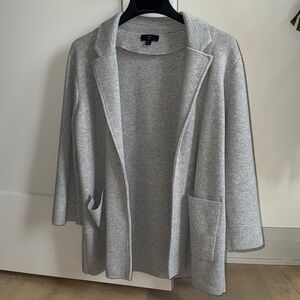 J.Crew Open-Front Sweater-Blazer in heather gray